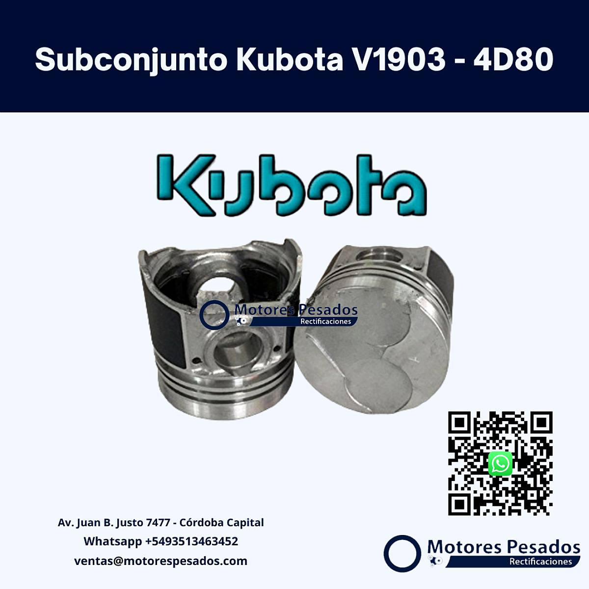 Subconjunto para Kubota V1903 - 4d80