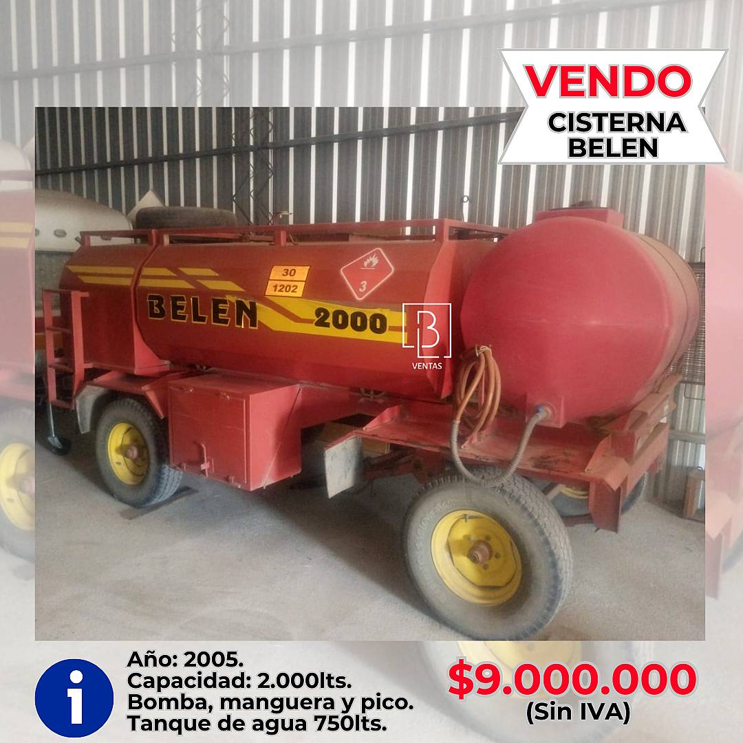 Cisterna Belén de 2.000lts.