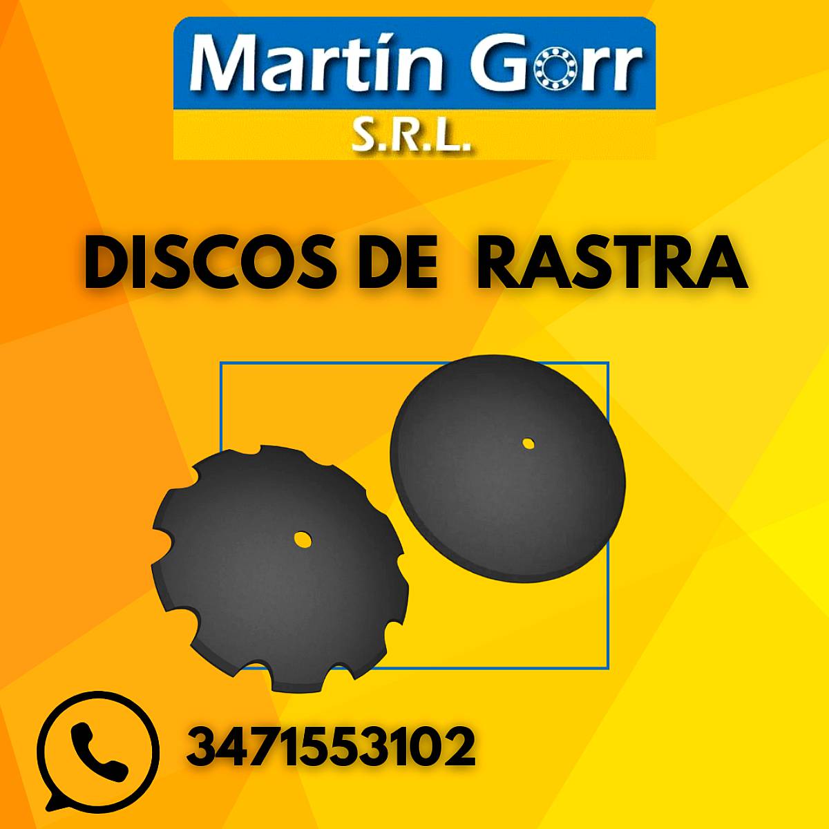 Discos para Rastras, Todas las Medidas