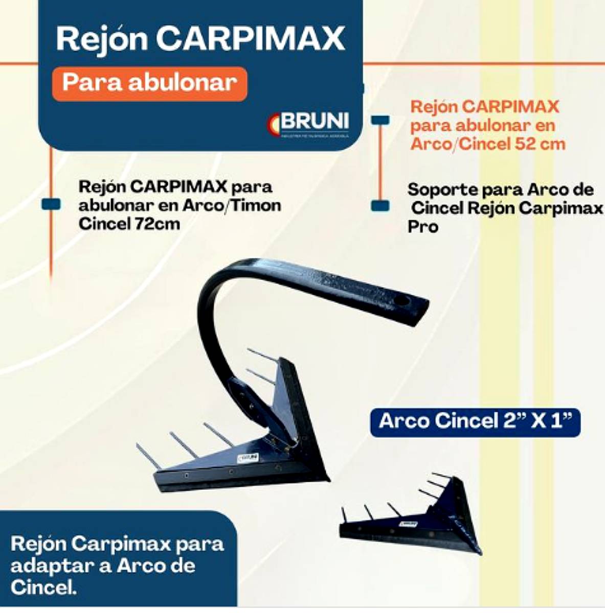 Rejon Carpimax para Abulonar en Arco/timon Cincel 72cm