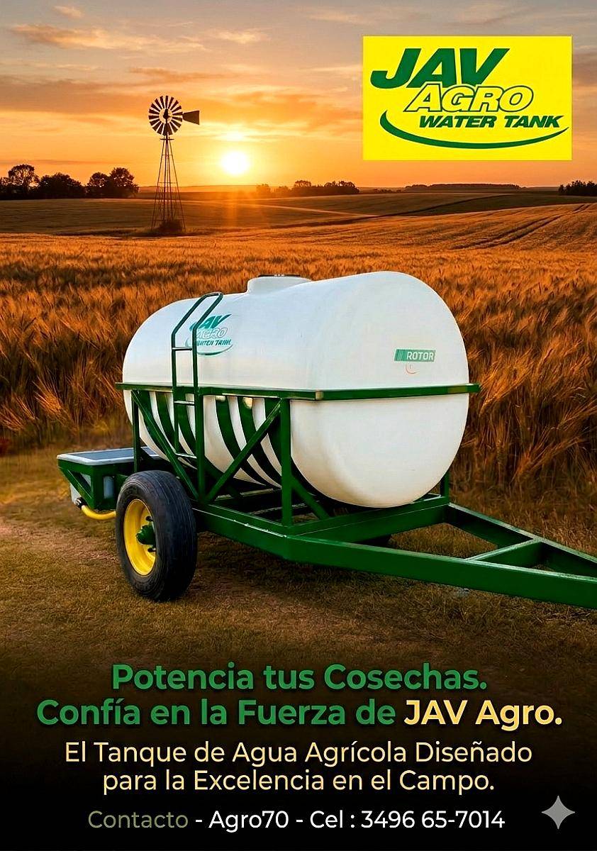 Acoplado Tanque C/bebedero Marca JAV Water Tank