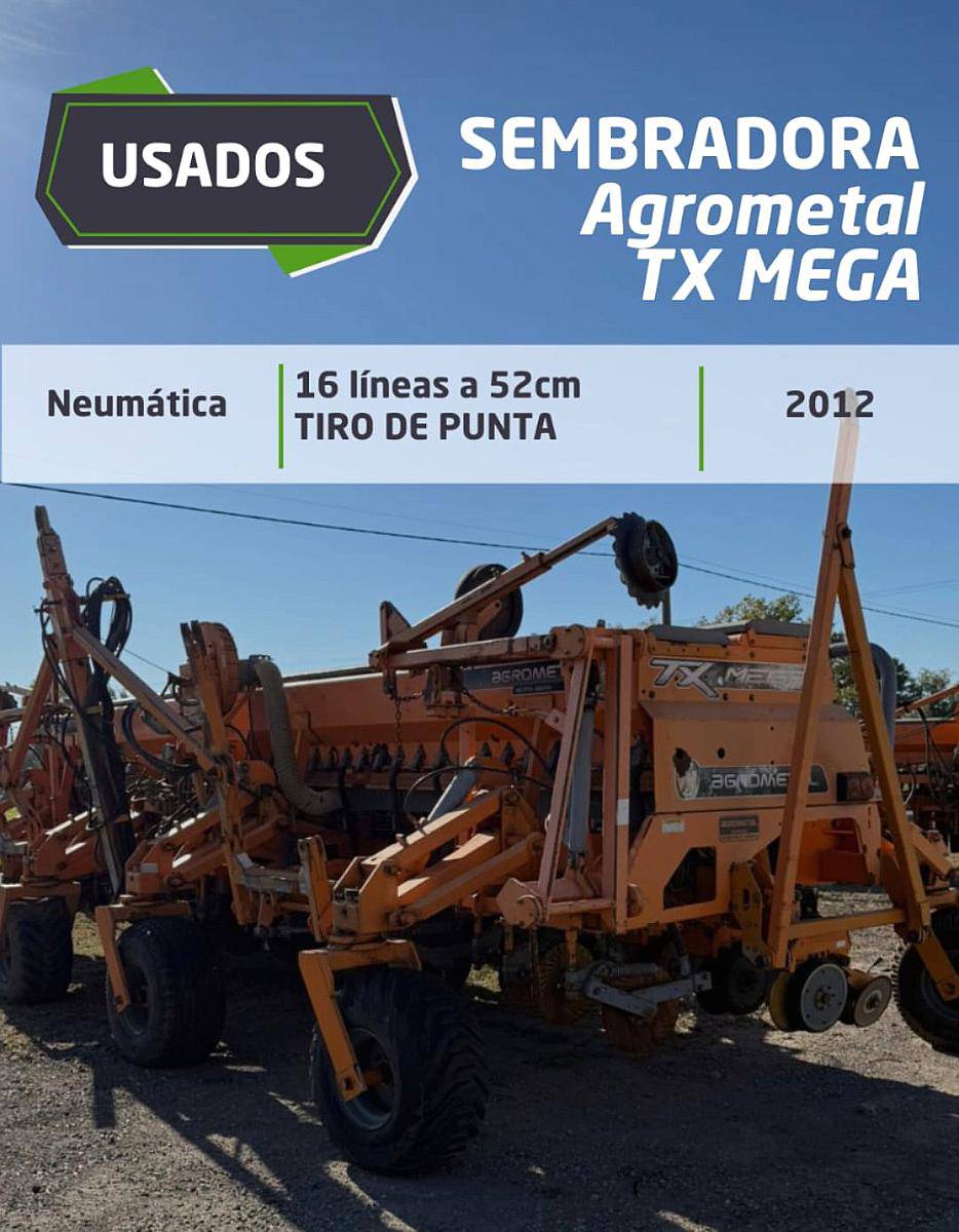 Agrometal TX Mega Neumática 16 a 52. Precisión Planting Vari