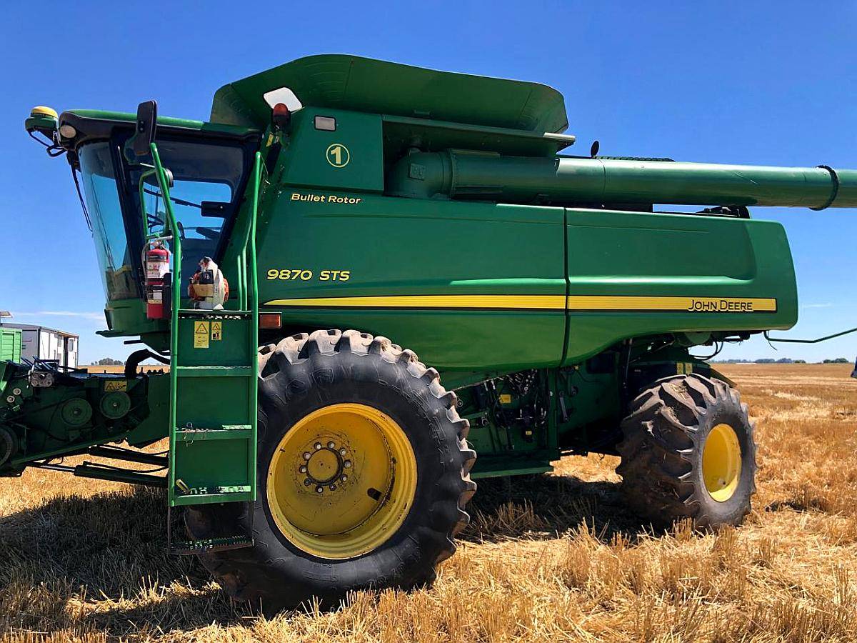 Cosechadora John Deere 9870, año 2010, con Piloto, Mapeo