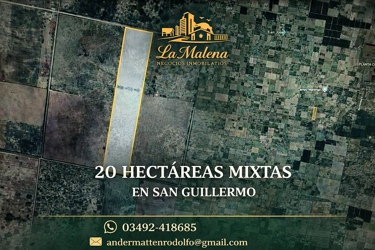20 Has Mixtas en San Guillermo