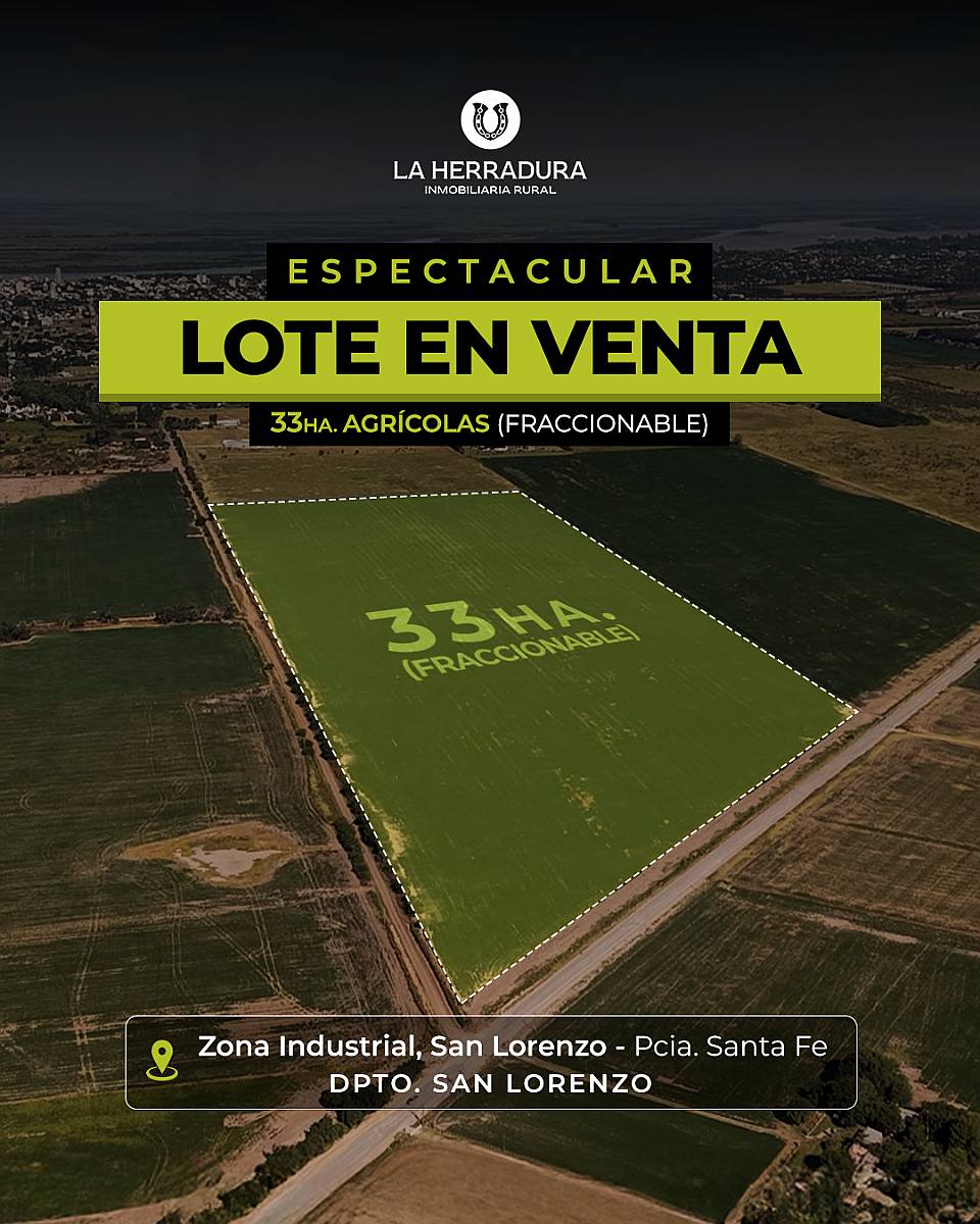San Lorenzo. Z/industrial. Espectacular Lote en Venta. 33 Ha
