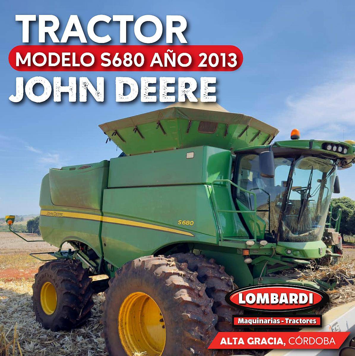 Cosechadora John Deere 680 Importado de Brasil + Impuestos