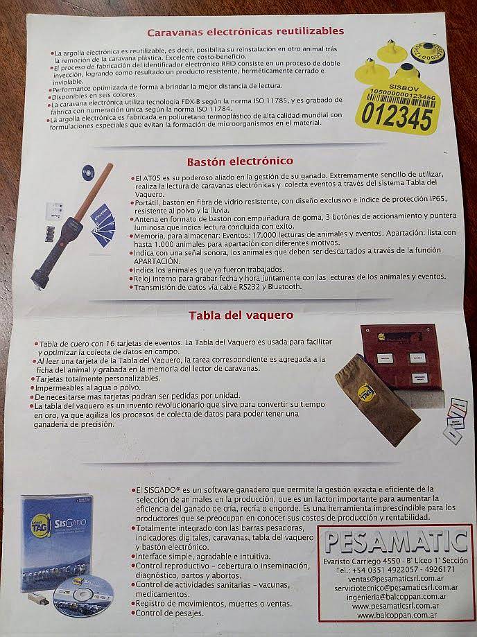 Baston Lector de Caravanas Electronicas y Magneticas