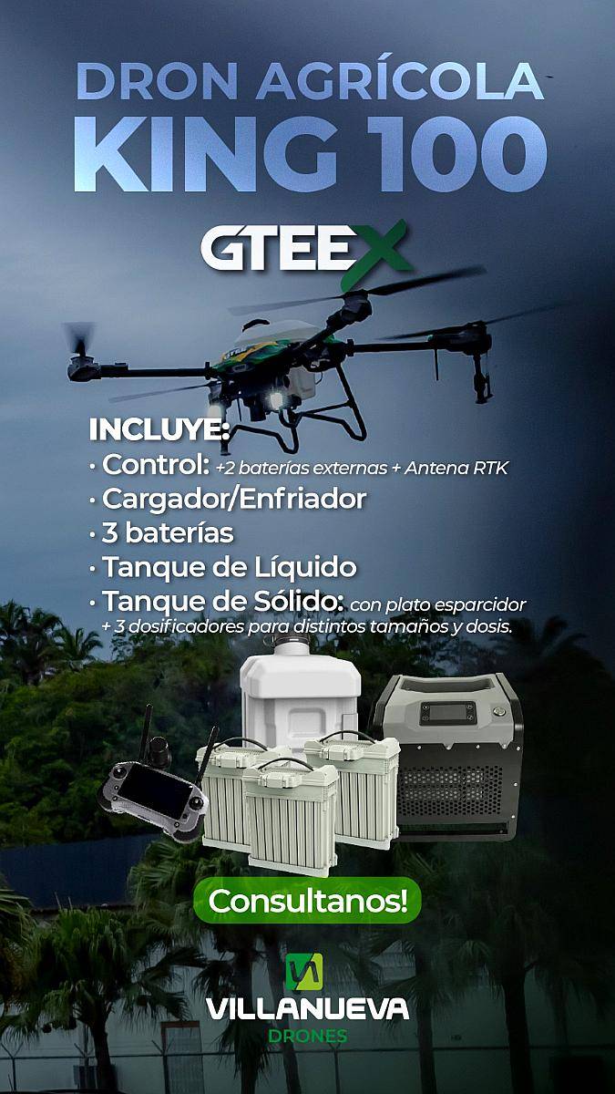 Dron Aplicador Solido y Liquido Gteex King 100