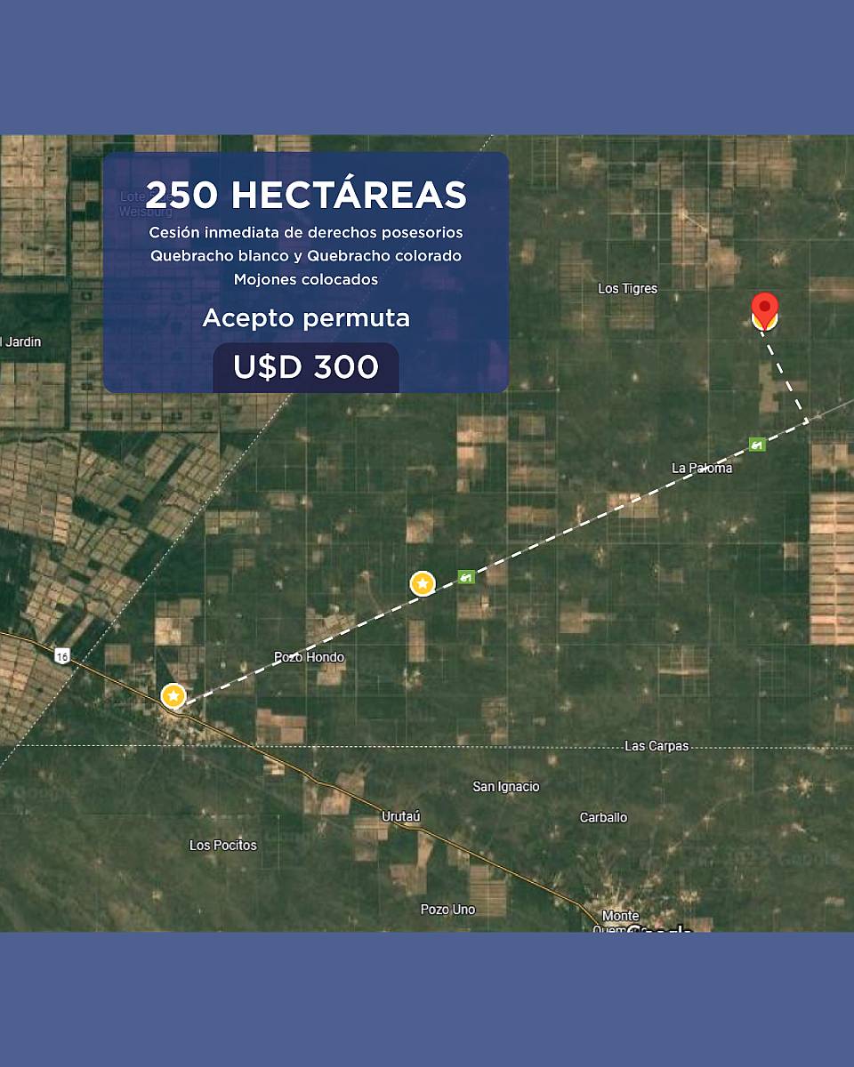 Vendo o Permuto Campo en Taco Pozo