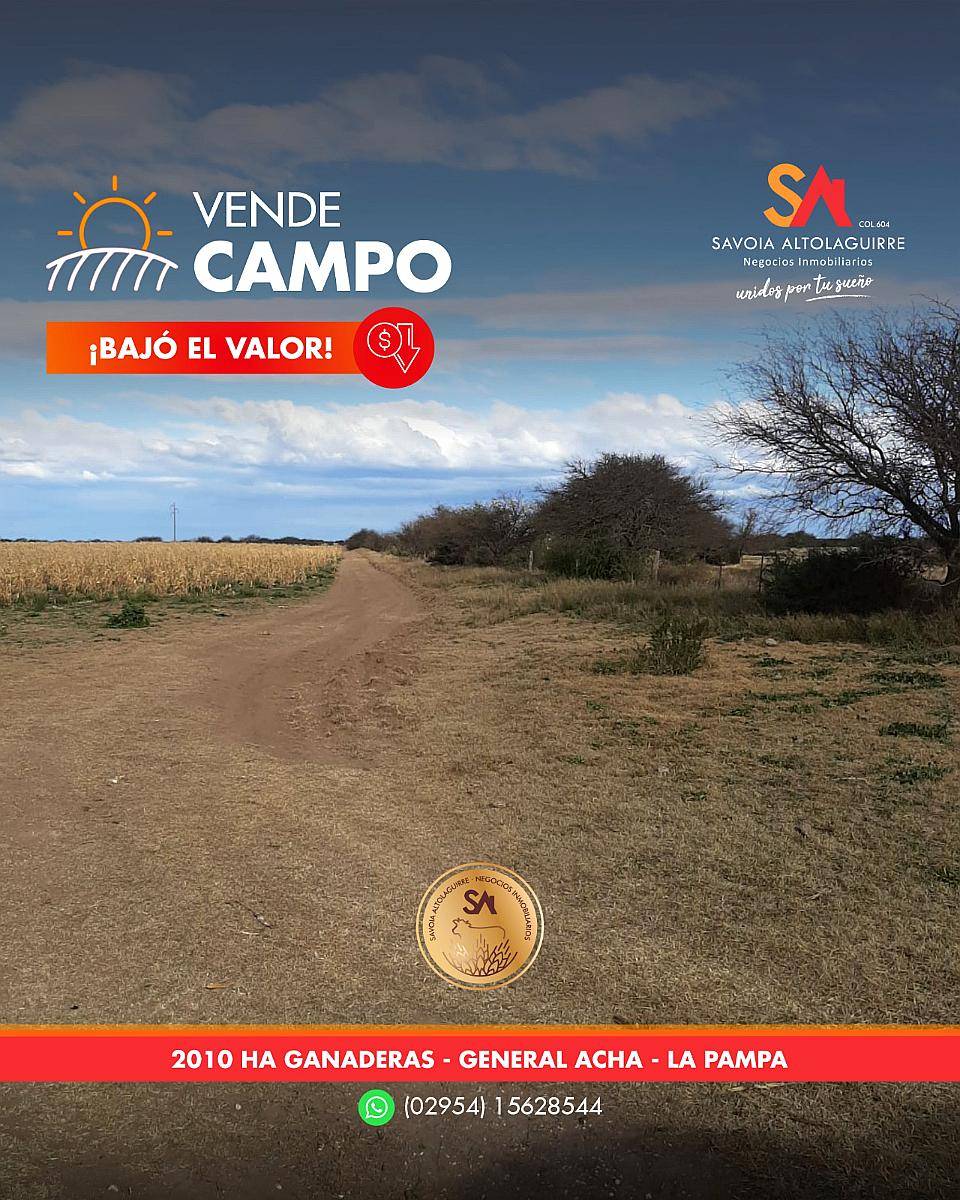 Vende: Campo Ganadero de 2010 Hectáreas en General Acha, DEP