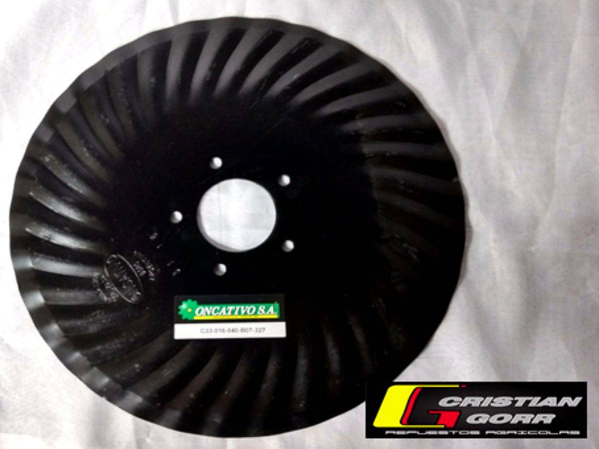 Cuchilla Turbo 33 Ondas 17 Pulgadas /sembradora Super Walter