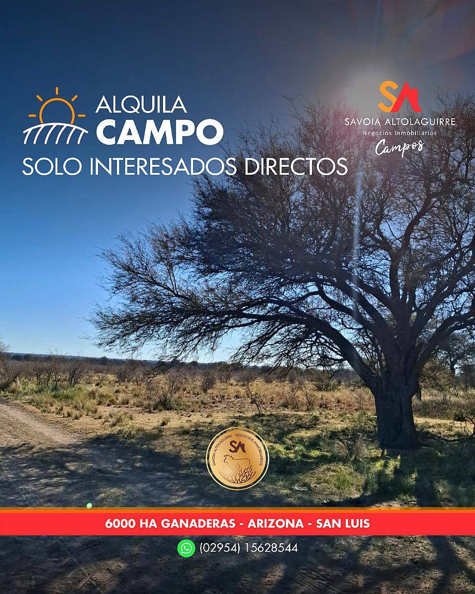 Alquila: Campo Ganadero 6000 Hectáreas en Arizona, San Luis