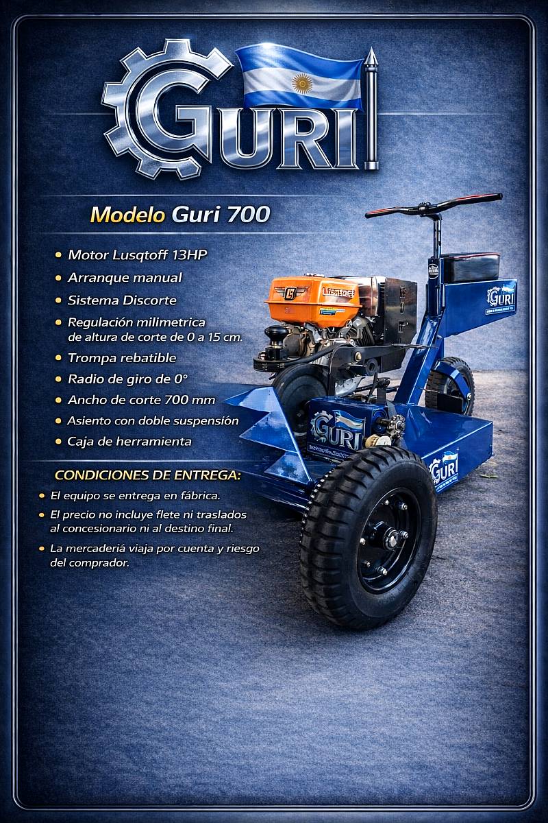 Motodesmalezadora Guri G700