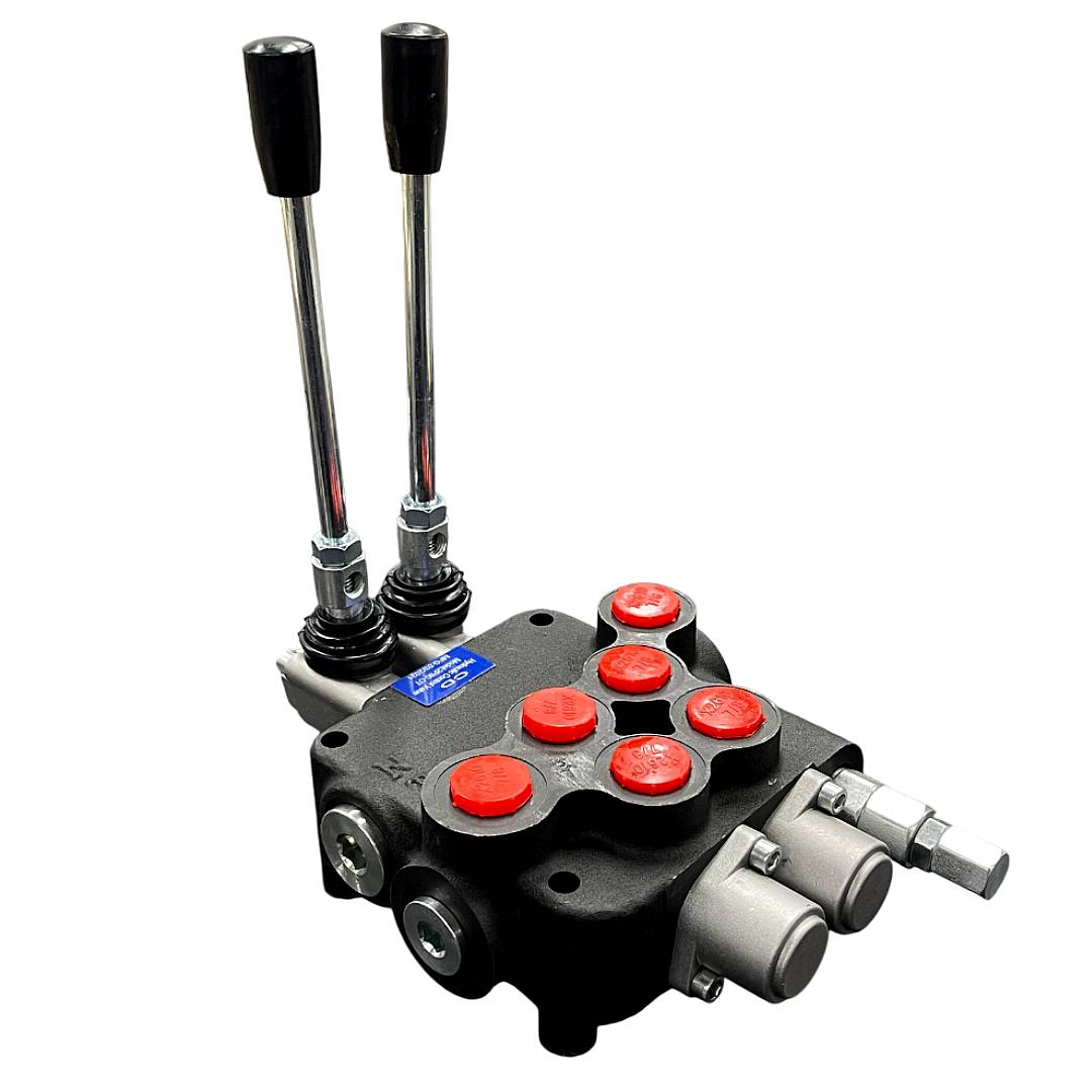 Válvula o Comando Hidráulico Manual de 2 Palancas de 40ltrs