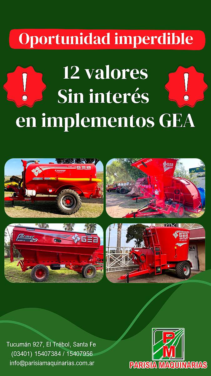 Oportunidad Imperdible para Obtener TU Implemento GEA