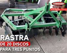 Rastra de 20 Discos para Tres Puntos