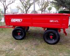 Acoplado Playo 2 Ejes Vuelta Entera Gentili G3 con Barandas