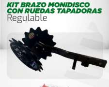 Kit Brazo Monodisco Con Ruedas Tapadoras