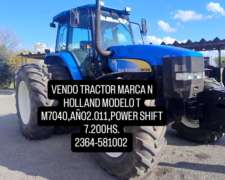 Vendo Tractor Marca N Holland Modelo TM 7040,año 2.011
