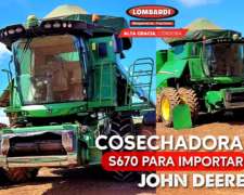 Cosechadora John Deere para Importar Lista para Trabajar