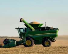 John Deere S680 4wd-año 2019-draper 45 de Pies