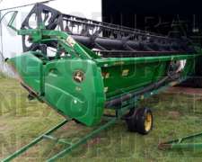 Plataforma JD 635, 2011, Reparada, con Carro, Embocador JD