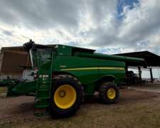 Cosechadora John Deere S680, Año 2014, 5.200 Hs Motor
