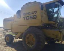 New Holland Tc 59. Año 2001. Plataforma 25 Pies. Horas 7120