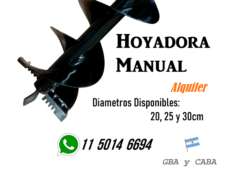 Hoyadora Manual Alquiler Perforadora Pilotera Pilotinera