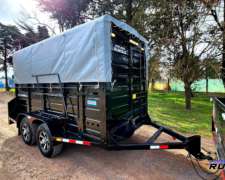 Acoplado Tráiler Jaula Para Hacienda 4 Mts. Balancín