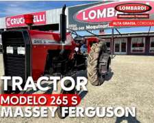 Tractor Massey Ferguson 265 S con Tres Puntos Impecable