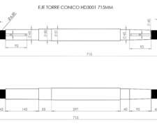 Eje Torre Cónico Desmalezadora Agroar Hd3001