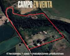 Campo en Venta Rio Tercero - 4 Hectáreas + Casa
