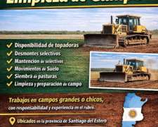 Servicio de Rolado, Desmonte y Siembra de Pasturas