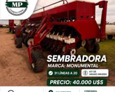 Sembradora Marca Monumental 31 Lineas A 20.