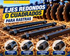 Ejes De Rastra Cuadrados O Redondos - Largo A Medida -