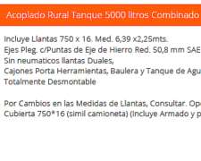 Acoplado Rural Tanque 5000 L Combinado (agromec