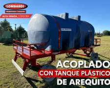 Acoplado de Arequito con Tanque Plástico