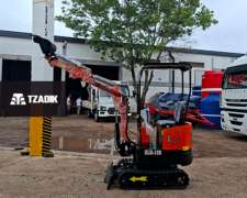 Miniexcavadora De 1t Motor 10hp Orugas De Goma