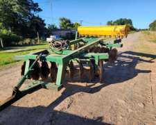 Rastra Garello Tiro Excentrico de 18 Platos con Cajon Sembra