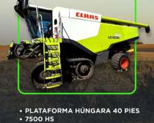 Claas Lesión 760 Plataforma Hungara 40 Pies