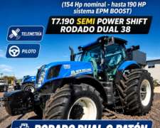 New Holland T7.190 Nuevo. Disponible. Dual. Paton. Piloto