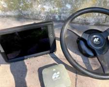 Piloto Topcon: Consola, Volante y Antena.