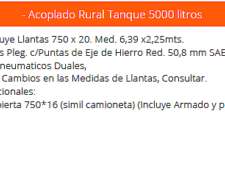 Acoplado Rural Tanque 5000 Litros Agromec