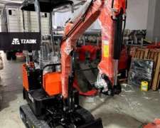 Excavadora Compacta Con Orugas De Goma De 1t