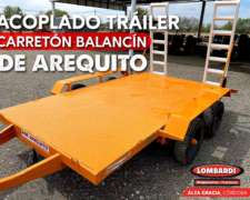 Acoplado Trailer Carretón Balancín Cheques sin Interés