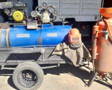 Arenadora a Explosion Compresor de 10hp y Motor 15 HP Comple
