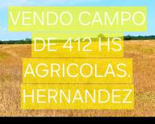 Vendo 412 Ha en Algarrobitos Hernandez, Agricola