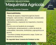 Búsqueda Laboral: Maquinista Agrícola