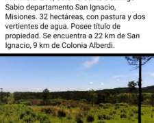 Chacra en Cercana a Obera Misiones